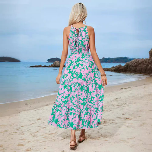 Damen Maxikleid mit floralem Muster EB