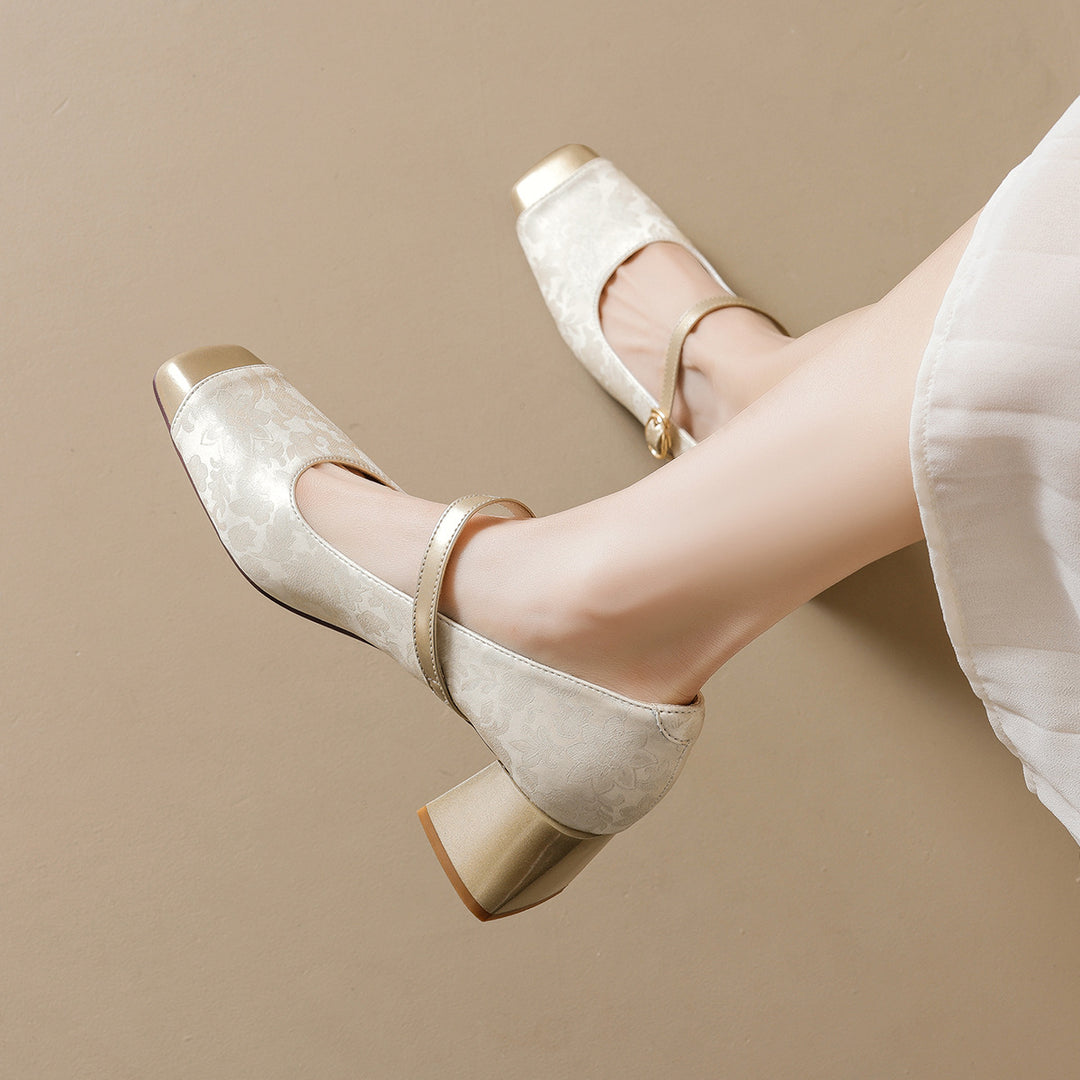Damen elegante Ballerinas mit schickem Riemen und moderner Quersehne EB