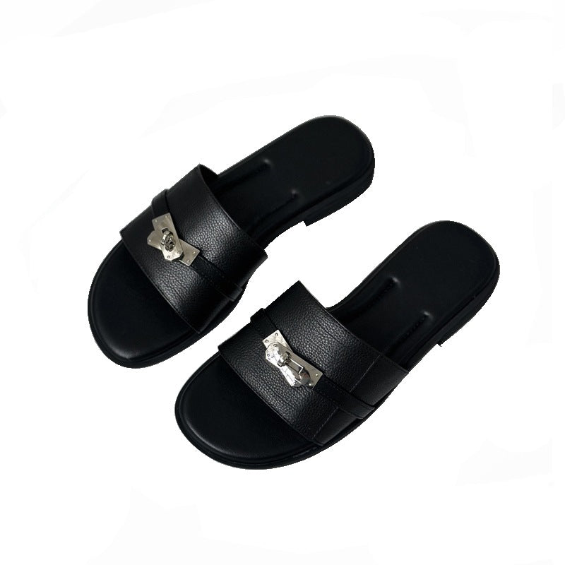 Damen Elegante und bequeme Sandalen mit modischem Schnallen-Detail EB