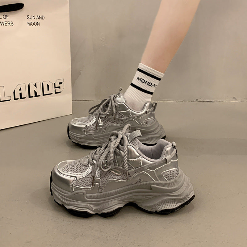 Damen Sportliche Chunky Sneakers mit rutschfester Sohle und atmungsaktivem Obermaterial EB
