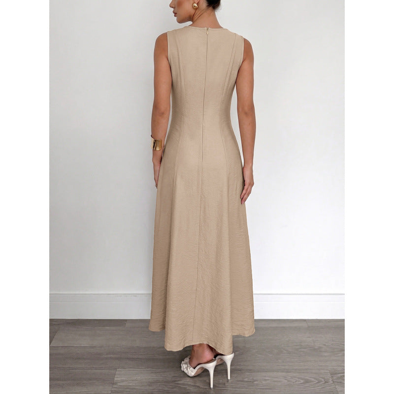 Damen Langarm Maxikleid mit eleganten Streifen und schmeichelndem Schnitt EB