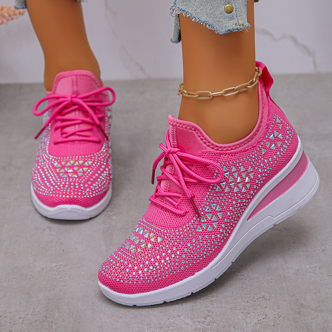 Damen Komfortable Sneaker mit modischem Netzdesign EB