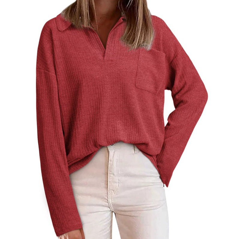 Damen Pullover mit strukturierter Oberfläche und lässigem Schnitt EB