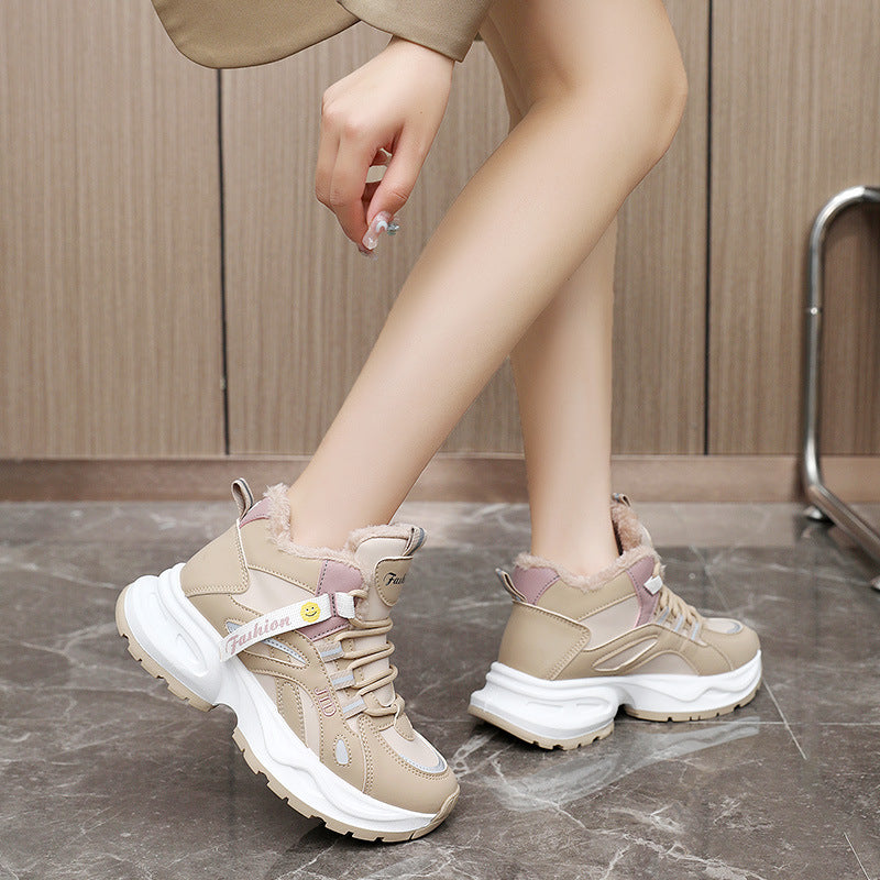 Damen gefütterte Winter-Sneaker mit rutschfester Sohle und atmungsaktivem Obermaterial EB