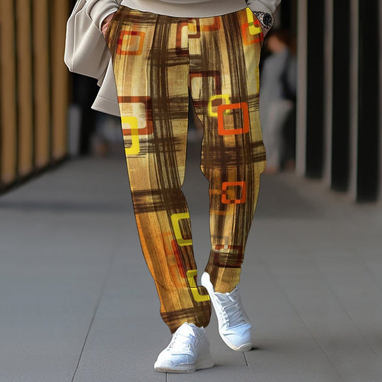 Herren elegante Freizeithose mit seitlichen Eingrifftaschen und geradem Schnitt EB
