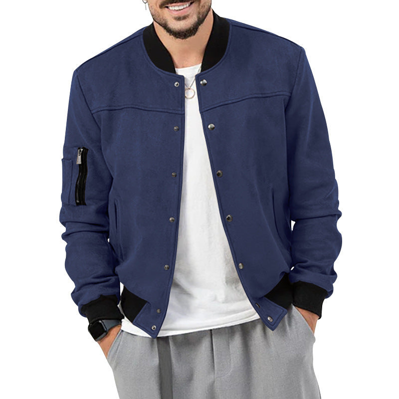 Herren modische Bomberjacke mit praktischen Taschen und elastischen Bündchen EB