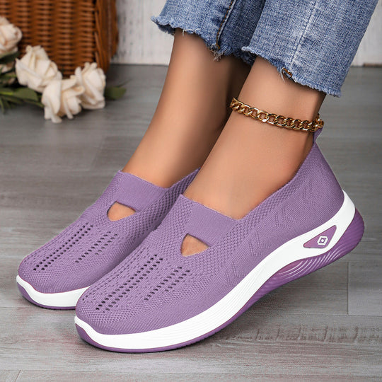 Damen Atmungsaktive Slip-On Freizeitschuhe mit offenem Schnitt EB