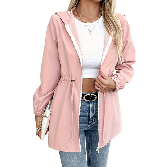 Damen leichte Übergangsjacke mit verstellbarem Tunnelzug EB