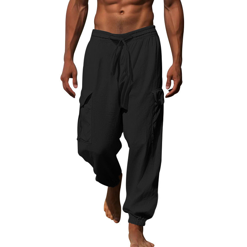 Herren lässige Cargo-Hose mit verstellbarem Bund und praktischen Seitentaschen EB