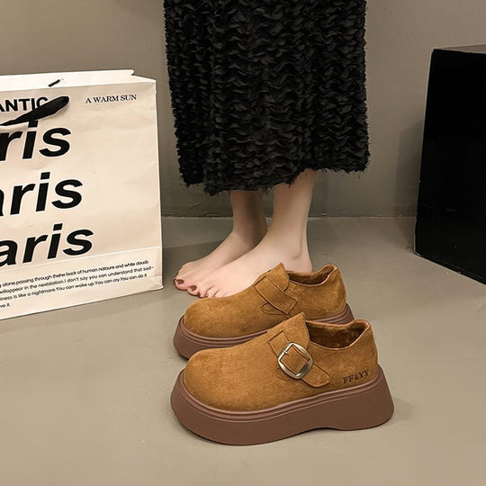 Damen modische Slipper mit bequemer Sohle und dekorativem Schnallenverschluss EB