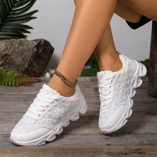 Damen Komfortable Sneaker mit floralem Design EB