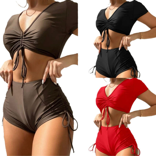 Damen Bikiniset mit raffiniertem Cut-Out und verstellbaren Bändern EB