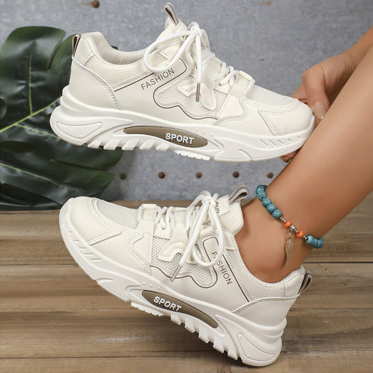 Damen Sportliche Sneakers mit atmungsaktivem Obermaterial und rutschfester Sohle EB