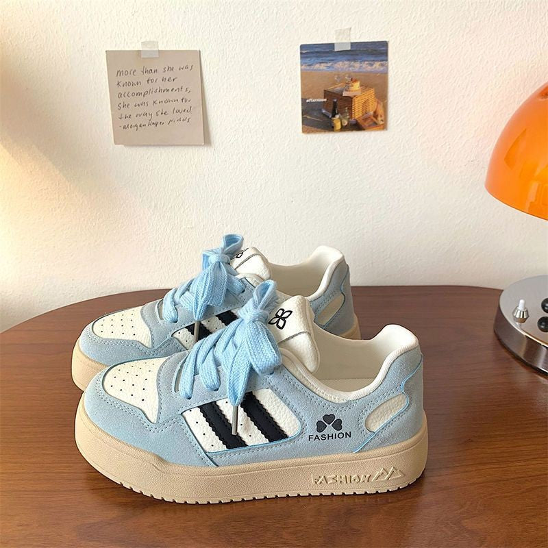 Damen Freizeit Sneakers mit gepolsterter Laufsohle und modischer Oberflächenstruktur EB