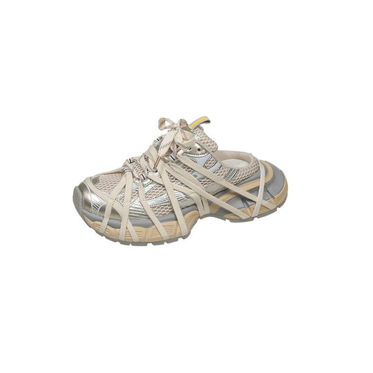 Damen Chunky-Sneaker mit mehrfachen Zier‑Riemen, atmungsaktivem Mesh und ergonomischer Plateau-Sohle EB