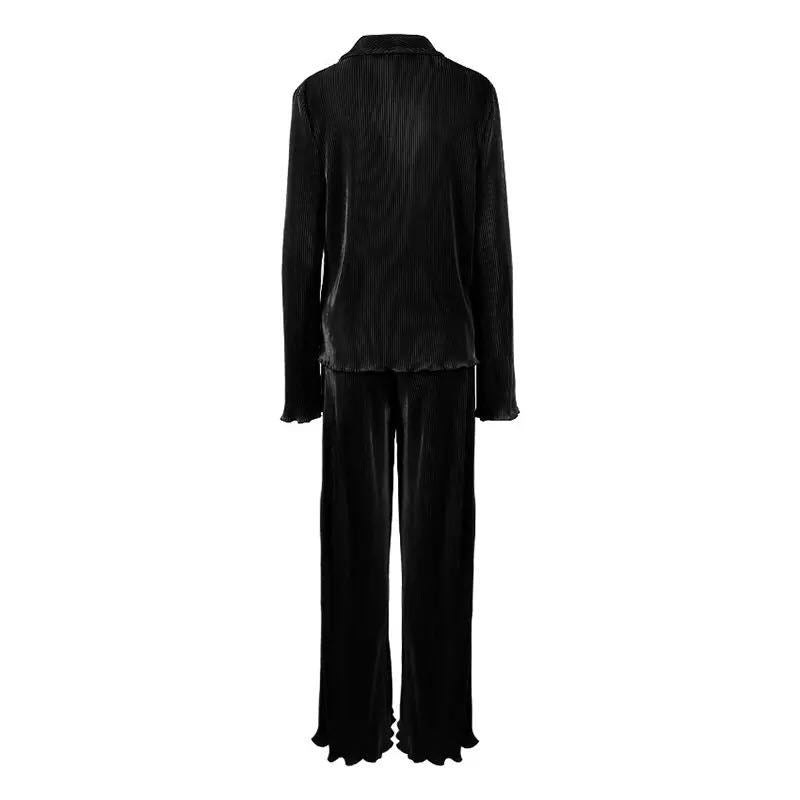 Damen elegantes Lounge-Set aus softem Plissee EB