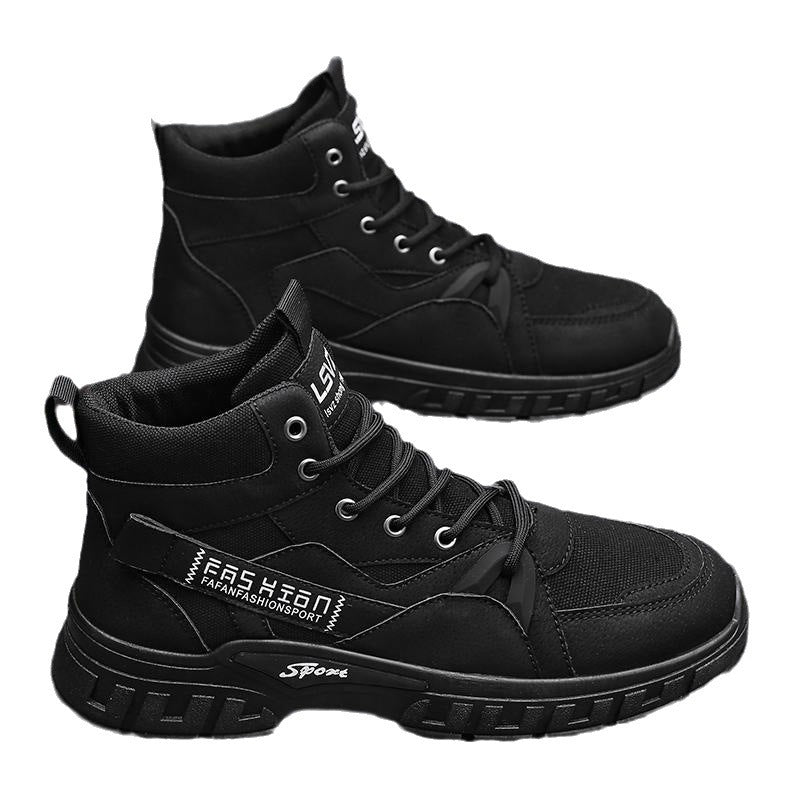 Herren robuste High-Top Outdoor-Boots mit profilierter Offroad-Sohle, gepolstertem Knöchelkragen und verstärkter Zehenkappe EB