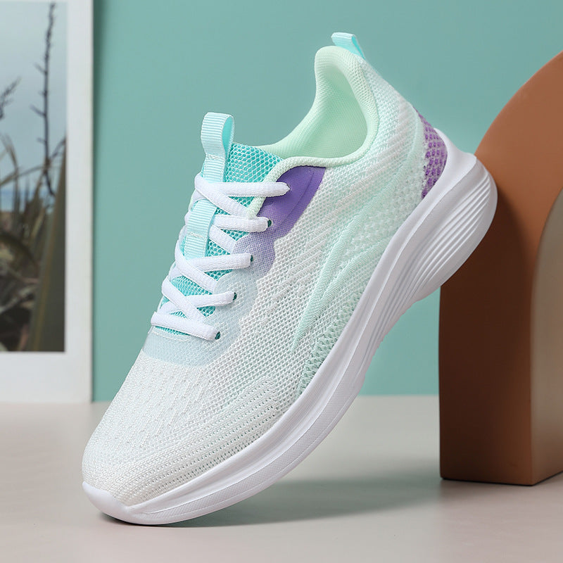 Damen Komfortable Freizeit-Sneaker mit atmungsaktiver Oberstruktur und dämpfender Sohle EB
