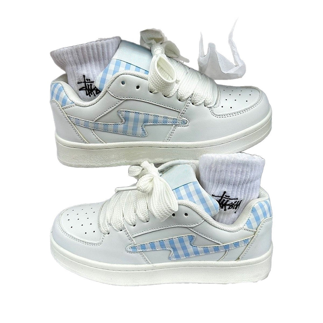 Damen Sneaker im modernen Karomuster mit strapazierfähiger Sohle EB