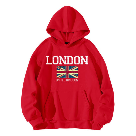 Damen Kapuzenpullover im urbanen London-Style mit Kängurutasche und gemütlichem Schnitt EB