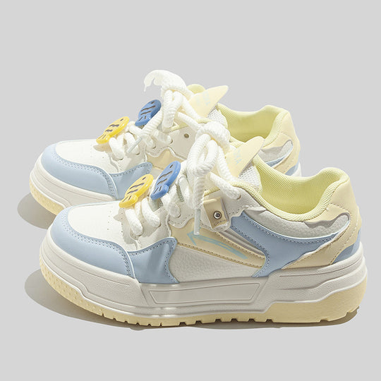 Damen Sportliche Plattform Sneakers mit atmungsaktiver Oberfläche und einzigartigem Design EB