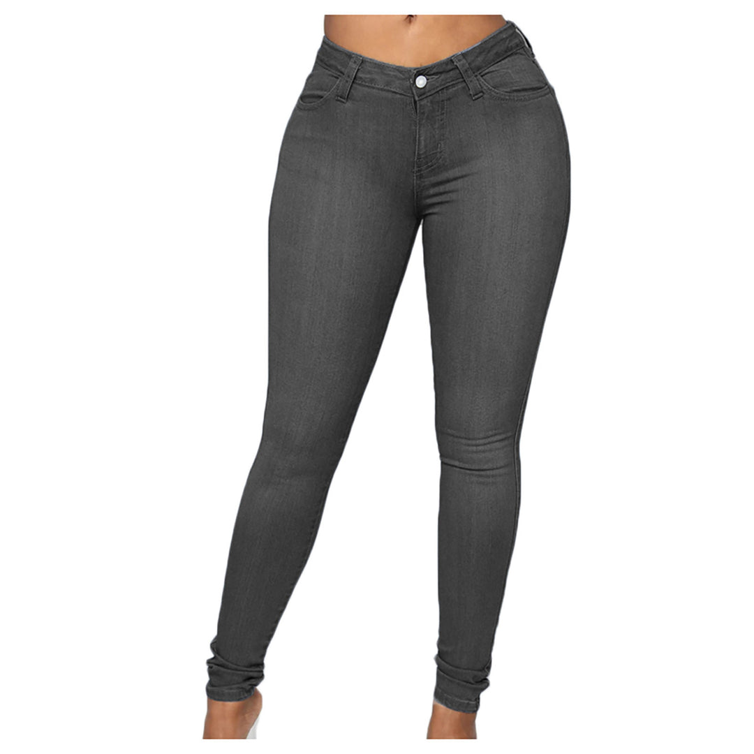 Damen nan hochgeschnittene Sculpt-Skinny-Jeans mit formendem Stretchbund und klassischem Five‑Pocket‑Schnitt EB