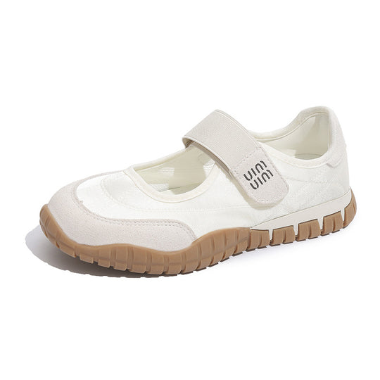Damen Sportliche Sneakers mit Klettverschluss und atmungsaktiver Sohle EB