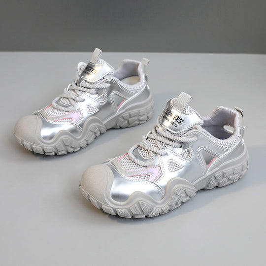 Damen Sportliche Sneaker mit reflektierendem Obermaterial und dämpfender Sohle EB