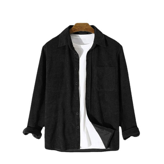 Herren Cordjacke mit fein strukturierter Optik und praktischer Brusttasche EB