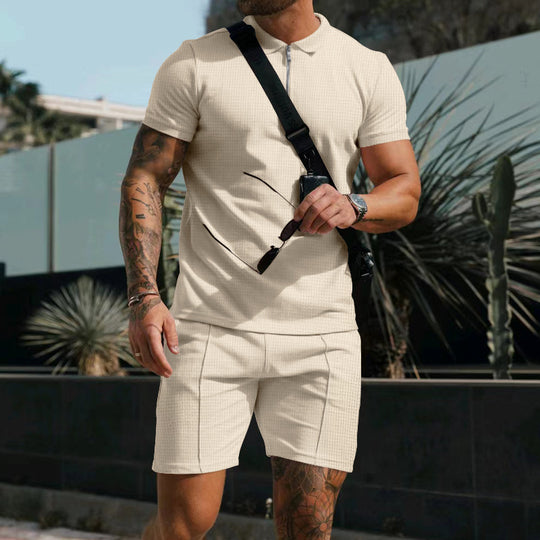 Herren Poloshirt mit strukturiertem Gewebe und praktischen Seitentaschen EB