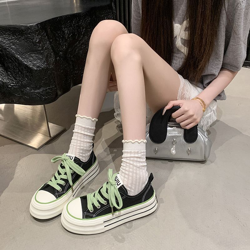 Damen Sportliche Sneakers mit robuster Sohle und atmungsaktivem Canvas von EB