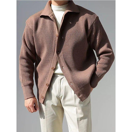Herren Strukturierte Button-Down-Jacke EB