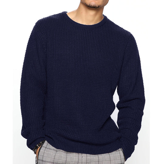 Herren Grobstrickpullover mit strukturiertem Muster und lässigem Schnitt EB