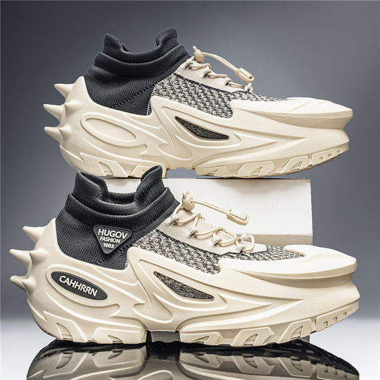 Unisex futuristische Chunky-Sneaker mit gestricktem Schaft, skulpturierter EVA-Sohle und Schnellzugverschluss EB