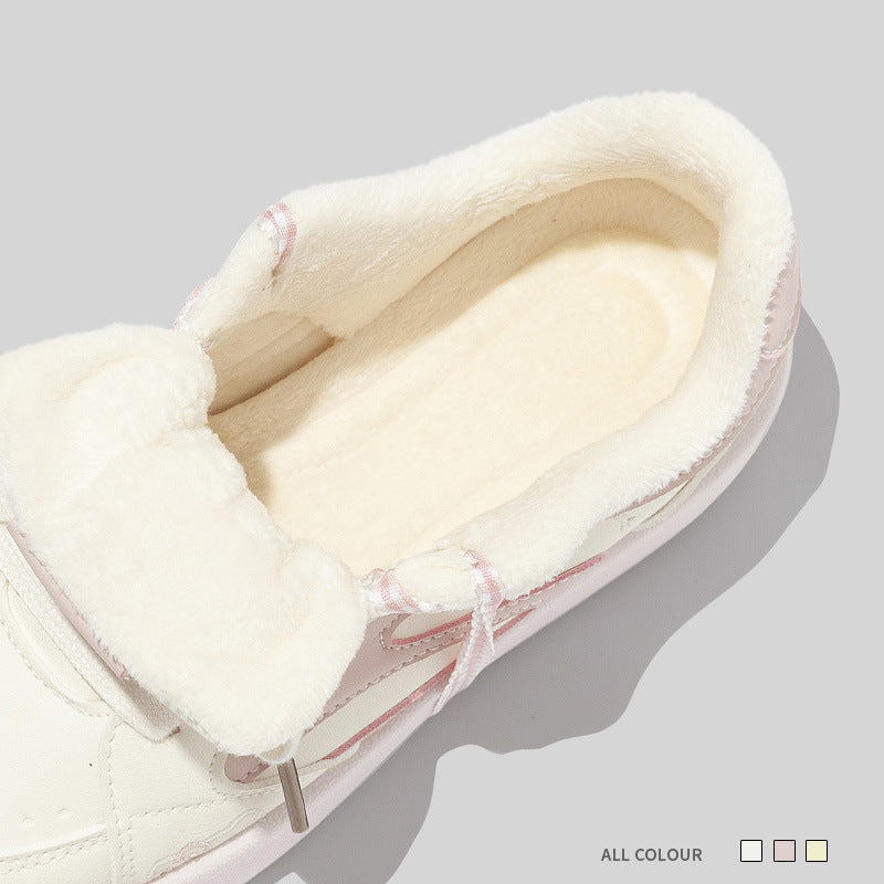 Damen Kuschelige Sneakers mit floralem Print und weichem Innenfutter EB