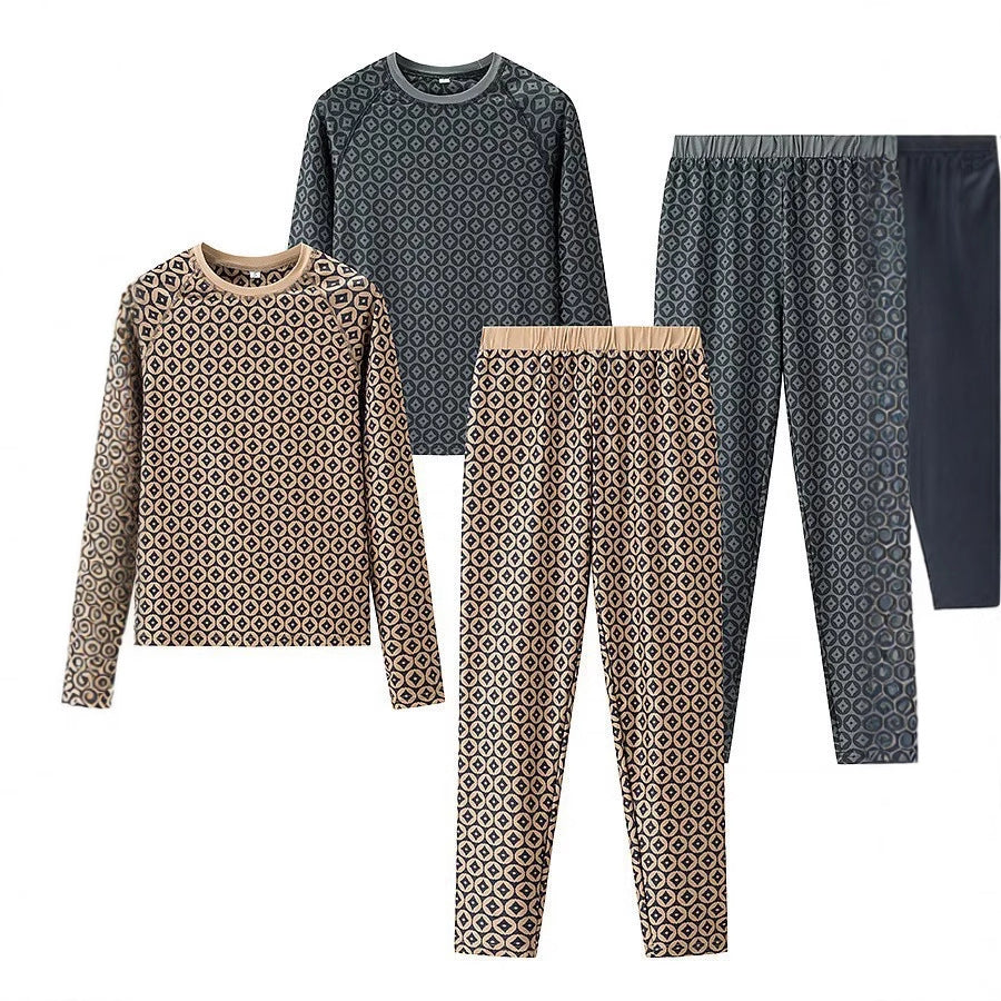 Damen Pyjama-Set aus weichem Jersey mit modernem Muster EB