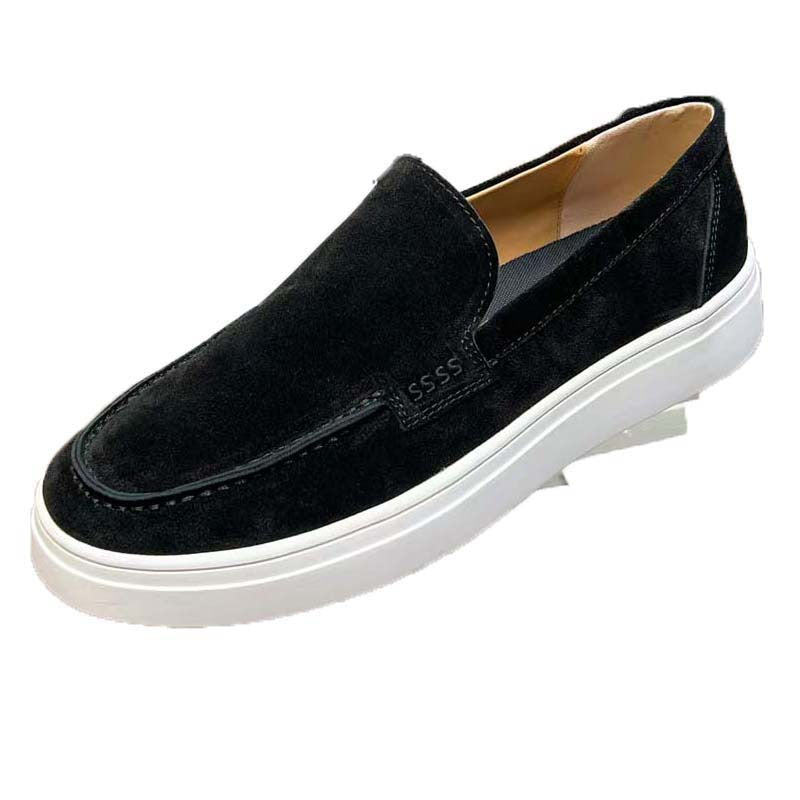 Damen Mokassin Slip-On Sneakers mit weichem Wildleder und elastischen Seiteneinsätzen EB