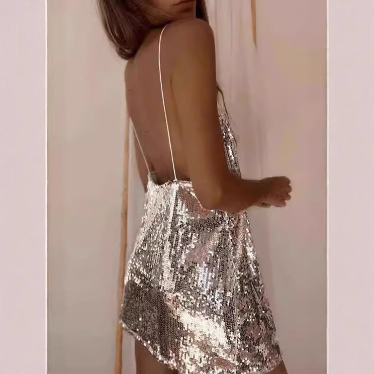 Damen Glitzerndes Abendkleid EB