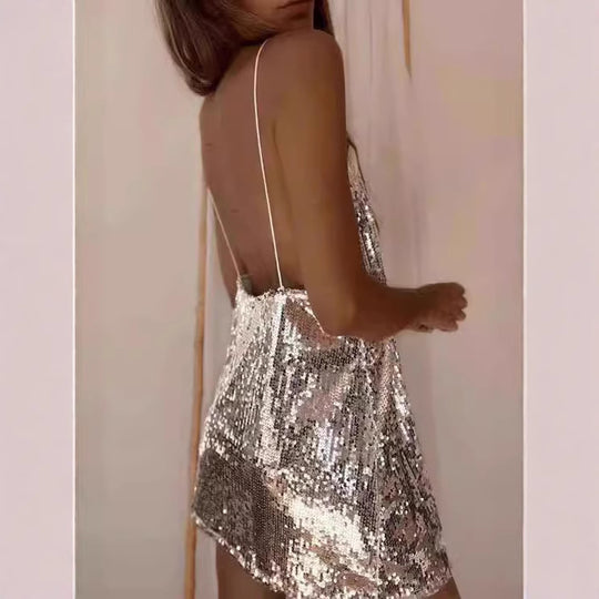 Damen Glitzerndes Abendkleid EB