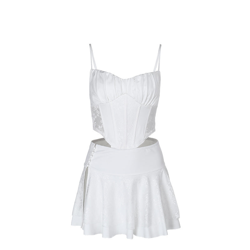 Damen Corsagenkleid mit filigranen Spitzenakzenten EB
