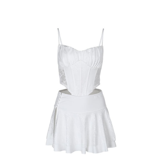 Damen Corsagenkleid mit filigranen Spitzenakzenten EB