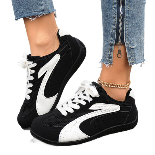 Damen Sportliche Sneaker mit atmungsaktivem Mesh-Material und rutschfester Sohle EB
