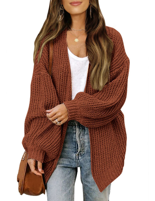 Damen Gemütlicher Strickcardigan mit Oversize-Schnitt EB