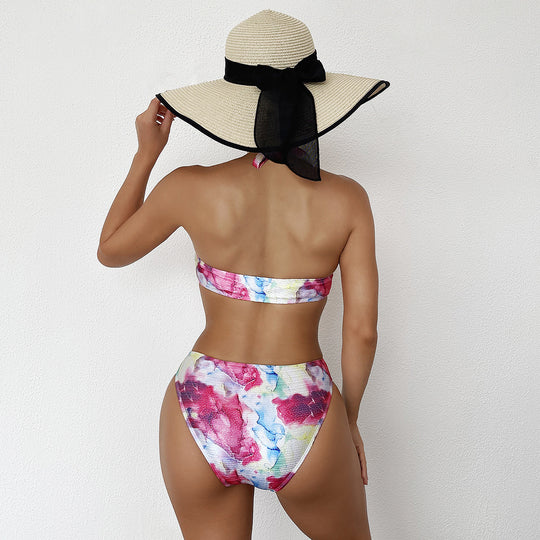 Damen Modischer Cut-Out Badeanzug mit Ringen EB