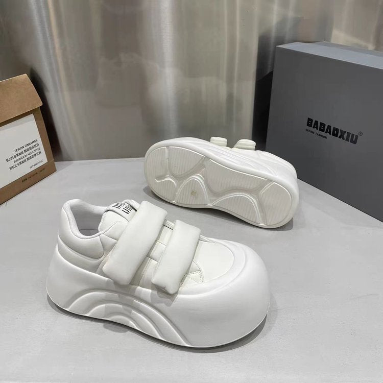 Damen Modische Chunky Sneakers mit verstellbarem Klettverschluss und ergonomischer Sohle EB
