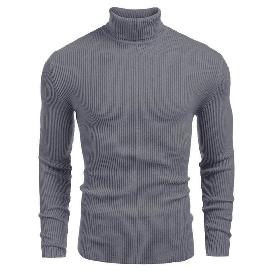Herren Rollkragenpullover aus feinem Rippstrickmaterial EB