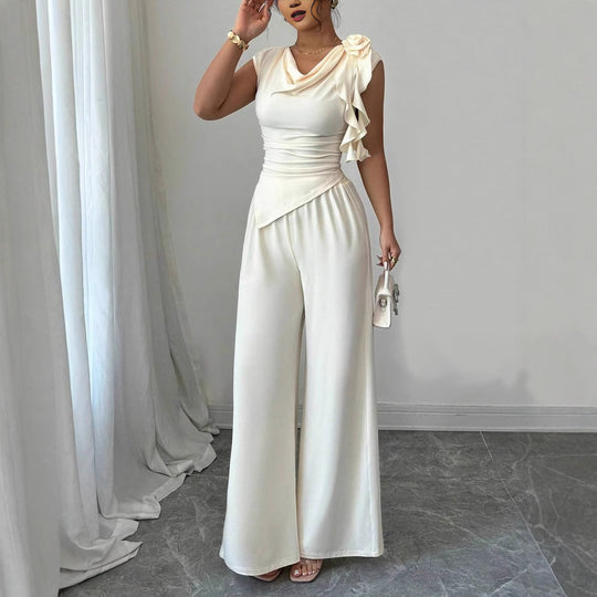 Damen Elegantes Jumpsuit mit Rüschendetails EB