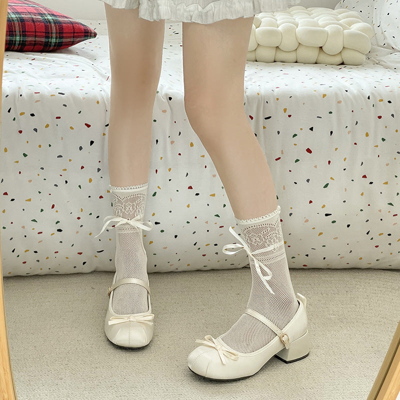 Damen Ballerinas mit elegantem Riemchen und zierlichem Schleifenakzent EB