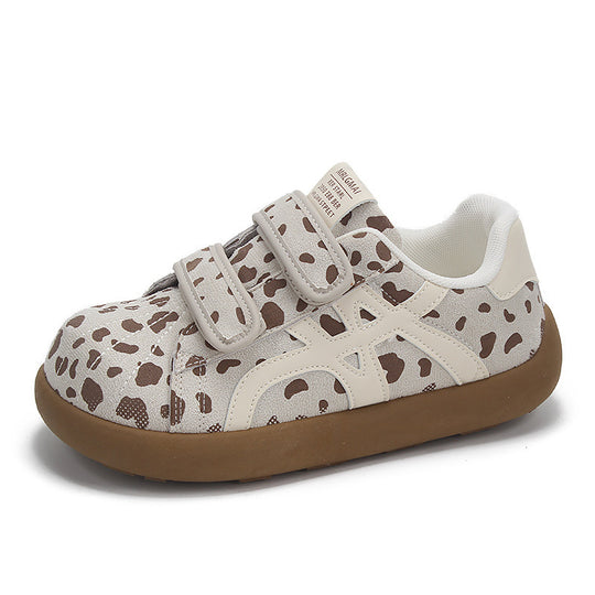 Damen Modische Sneaker mit Klettverschluss und tierischem Design EB