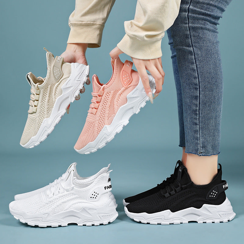 Damen Sportliche Lauf-Sneaker mit atmungsaktivem Strickoberteil EB